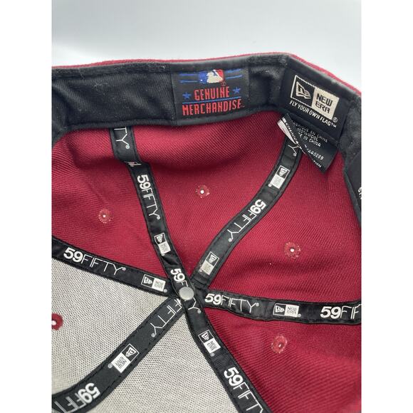 San Francisco Giants New Era 59Fifty Fitted 7 1/4 Hat Cap Men MLB Maroon White - Picture 7 of 9